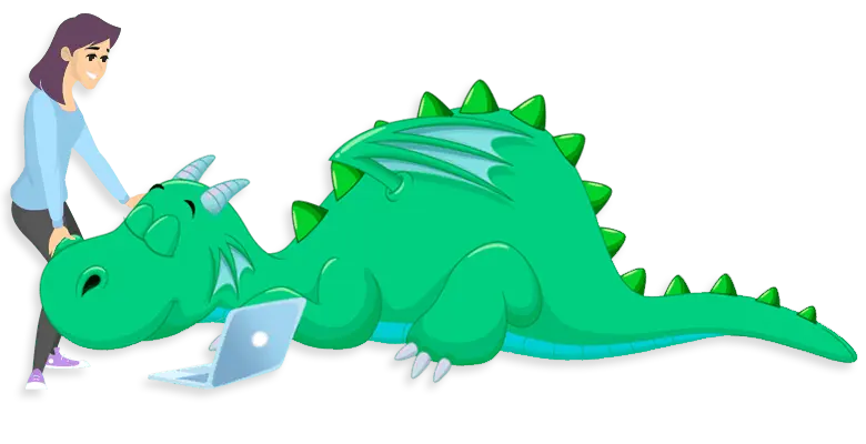 A data dragon symbolizing messy data that is tamed by our tools